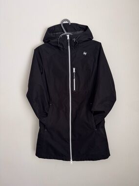 Helly Hansen Black Hooded Raincoat